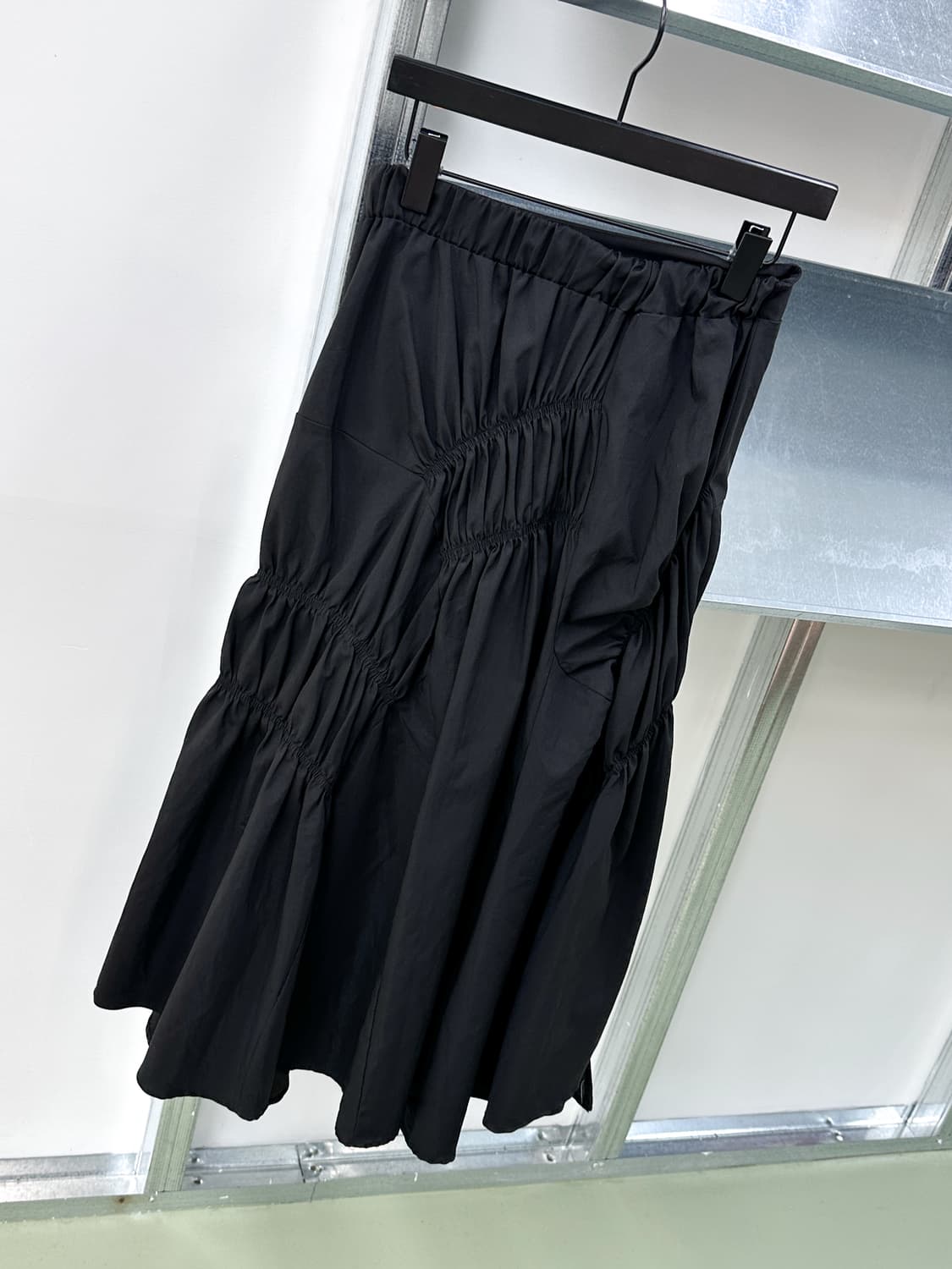 black shirring point long skirt 상품이미지6