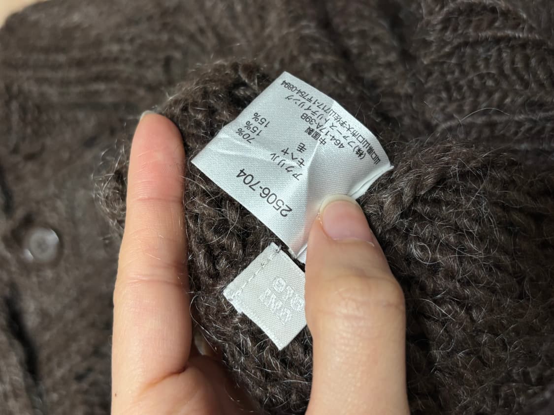 일본 유니클로 빈티지 펀칭 니트 가디건 상품이미지5