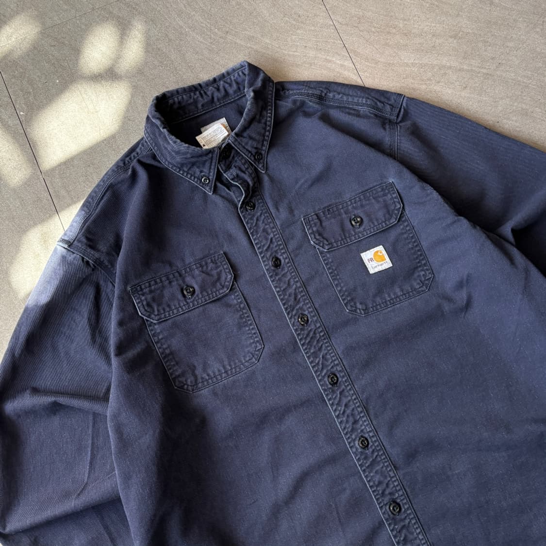 칼하트 오리지널 FR 네이비 긴팔 셔츠 상품이미지2