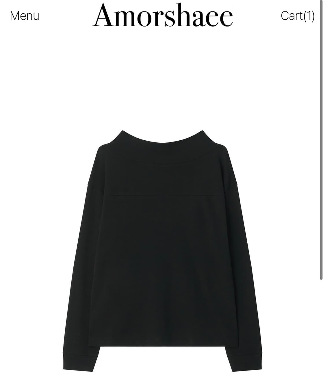 아모르샤이) Line Sweatshirt BK F 상품이미지3