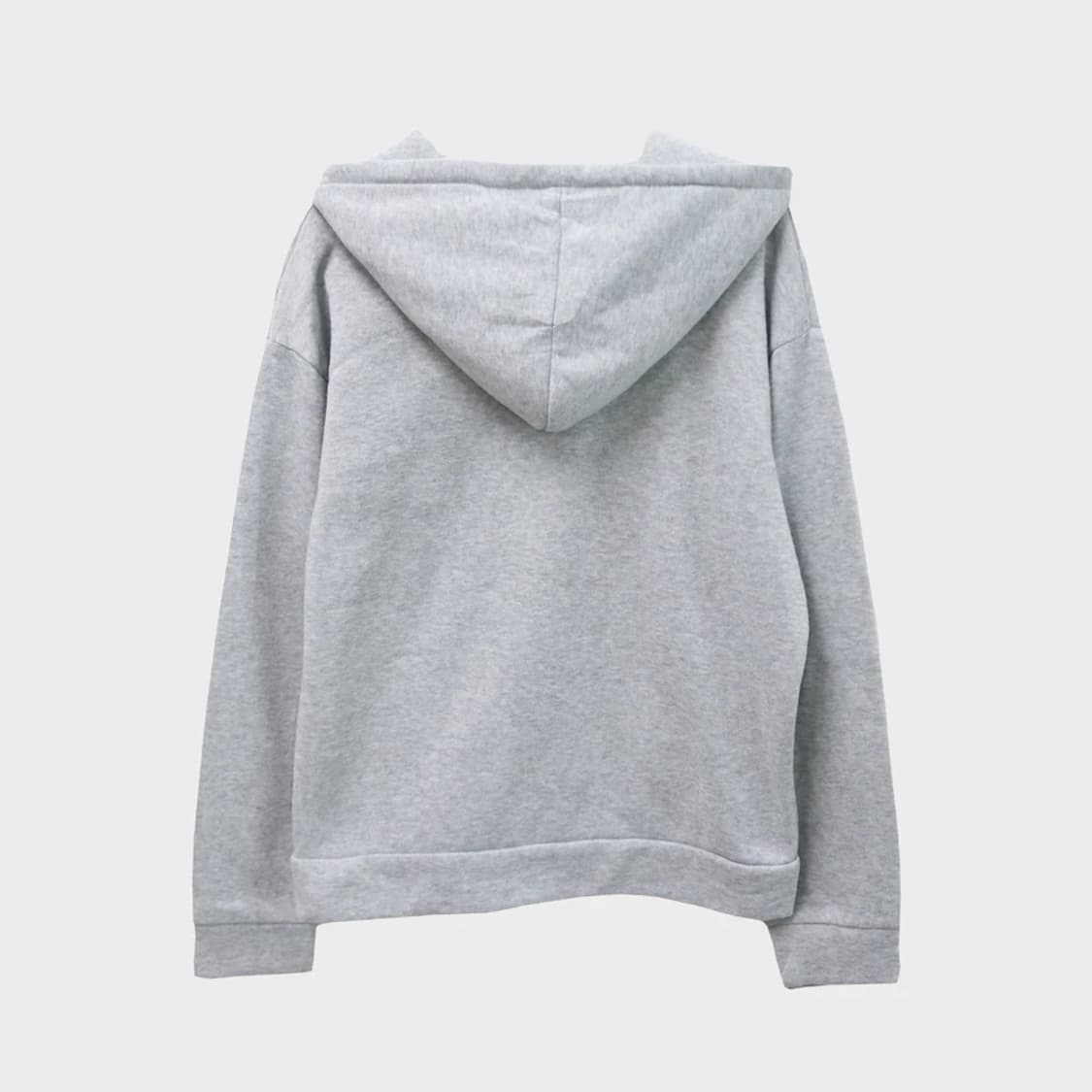 그레이 기모 후드 집업 61397 상품이미지2