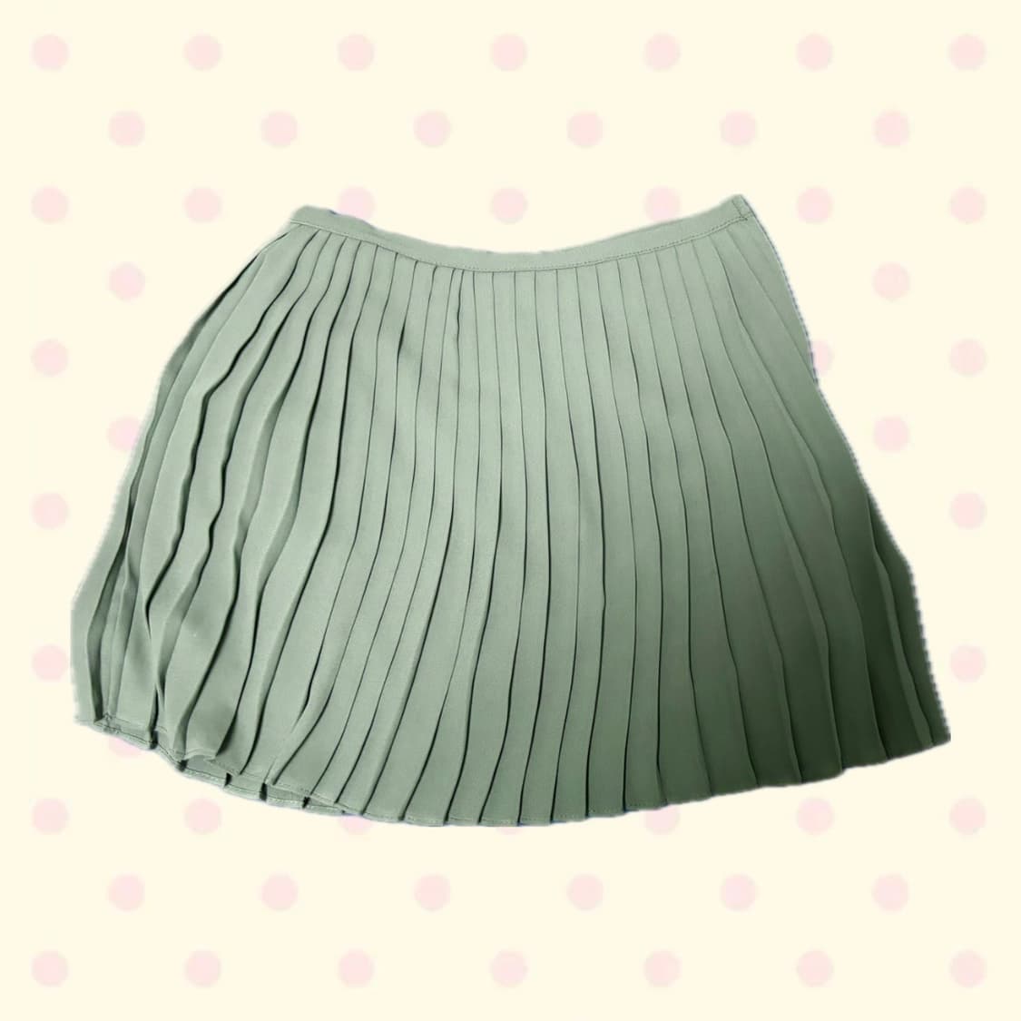 그린 플리츠 스커트 상품이미지2