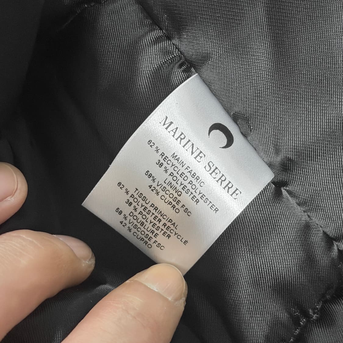 마린세르 모아레 크롭 푸퍼 봄버 재킷 상품이미지8