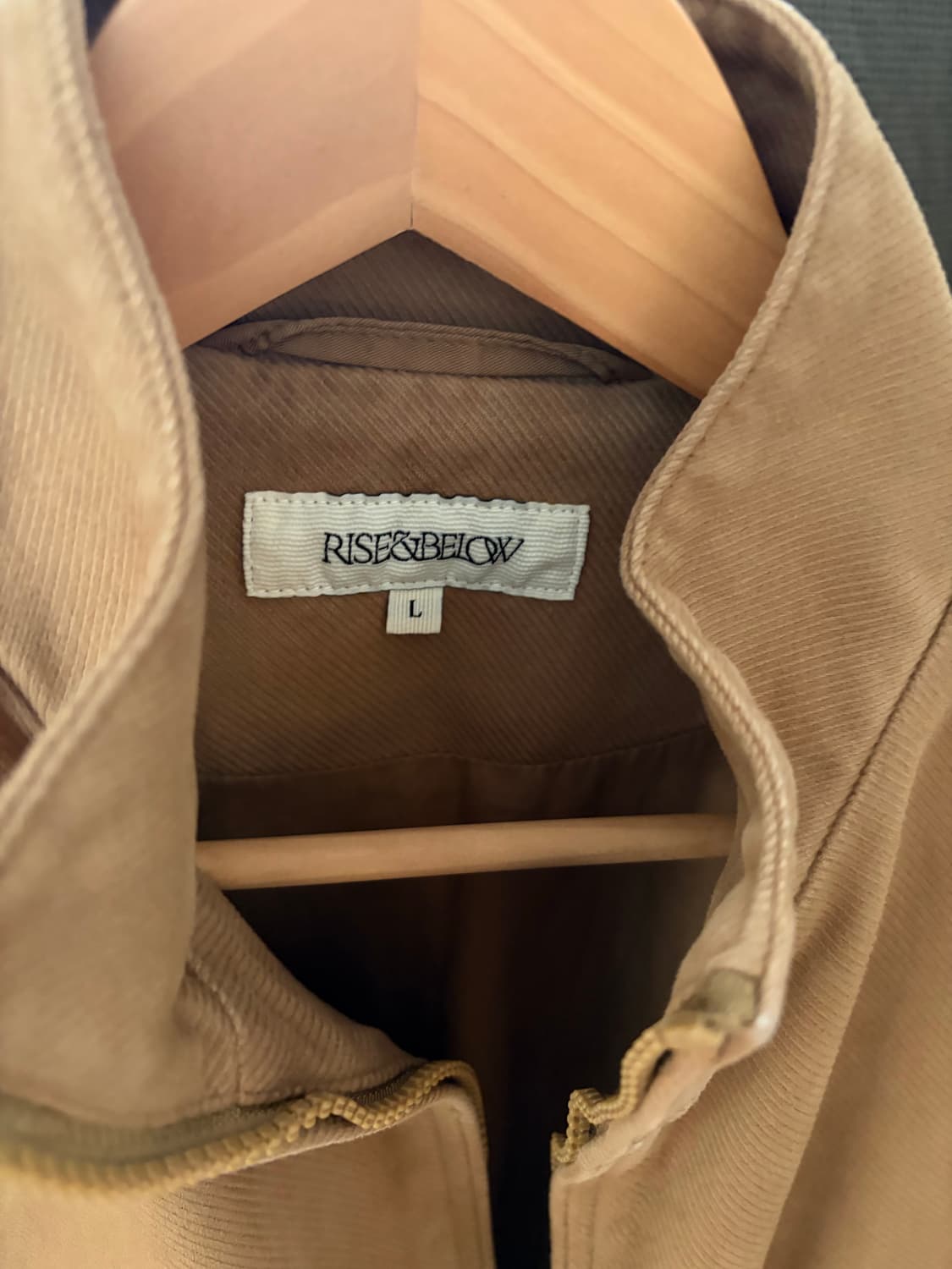 라이즈앤빌로우 몰스킨 해링턴 자켓 브라운 라지 상품이미지2