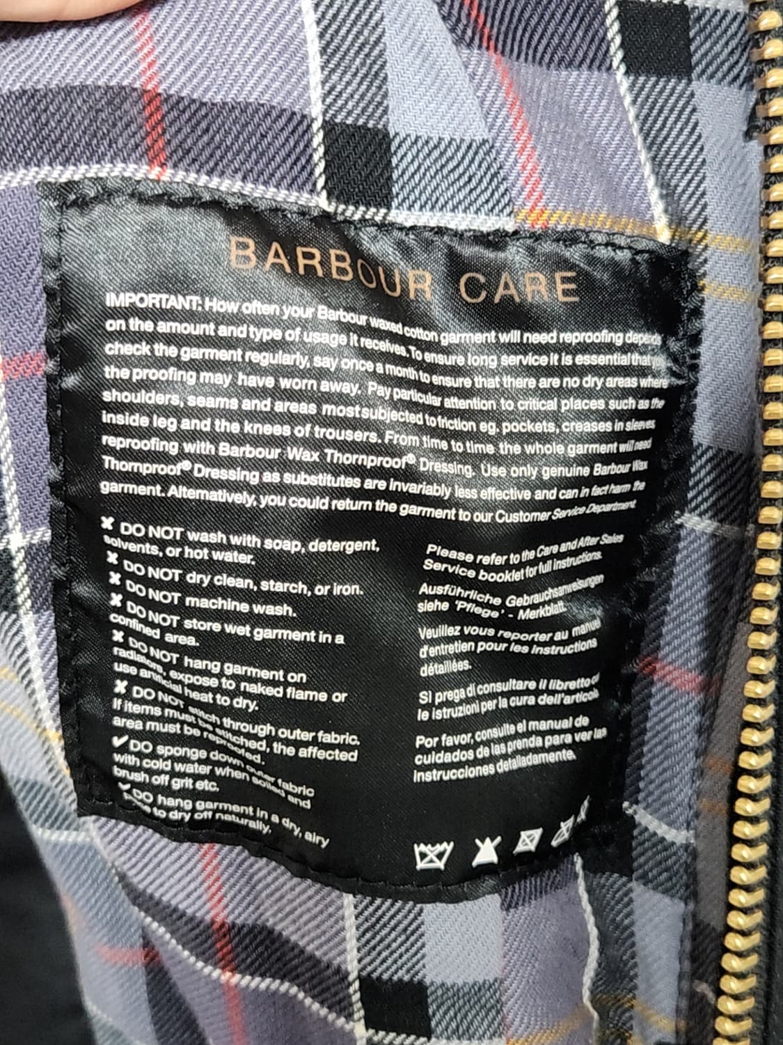 (S) 바버 인터내셔널 왁스자켓 블랙 왁싱점퍼 견장  상품이미지5