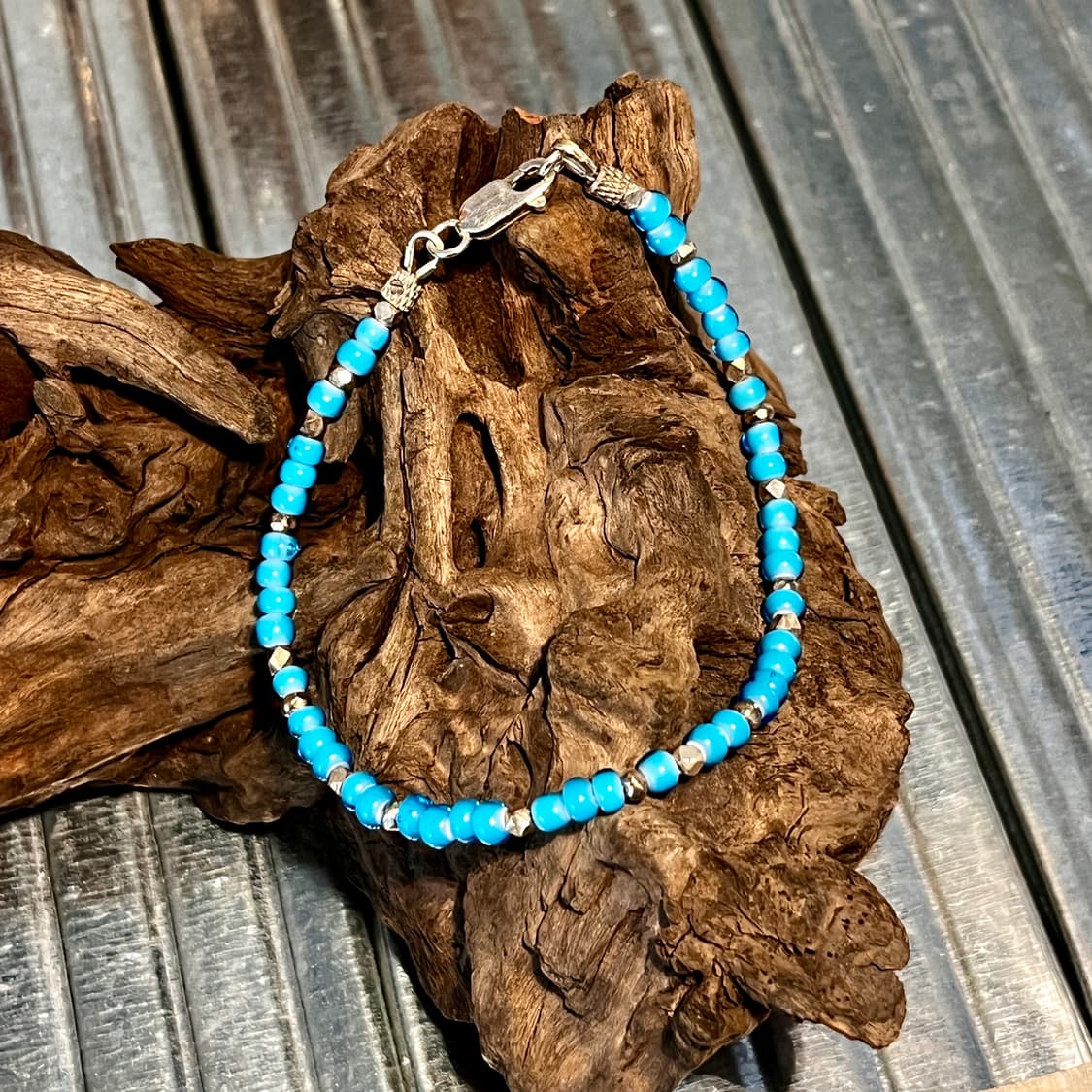실버 비즈 팔찌 인디언주얼리 네이티브아메리칸 상품이미지1
