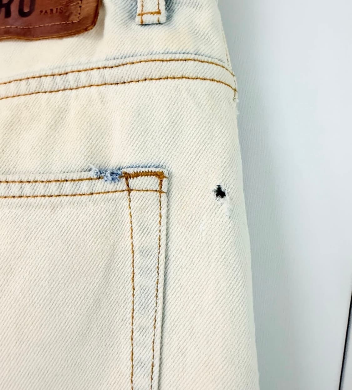산드로 아이보리 데님 팬츠 36 상품이미지3