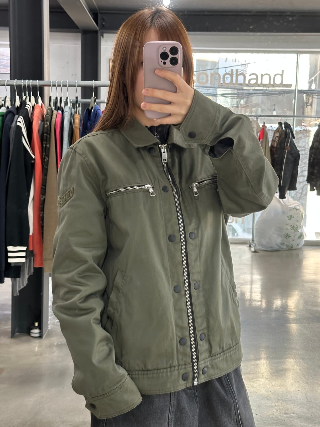 디젤 더블지퍼 스냅버튼 야상 레이싱자켓 상품이미지5