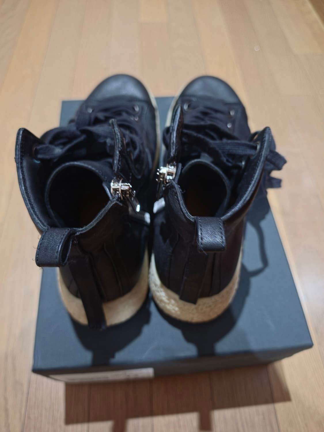 (43)골멧 이모셔널 스니커즈 미드 블랙 상품이미지3