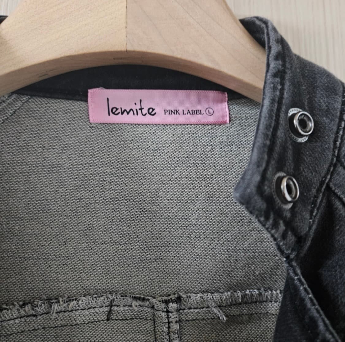 디젤스타일 멀티 지퍼 흑청 데님 빈티지 자켓 L 상품이미지2