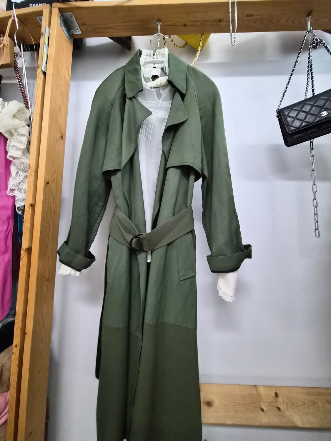 산드로 비스코스 린넨 트렌치코트 상품이미지3