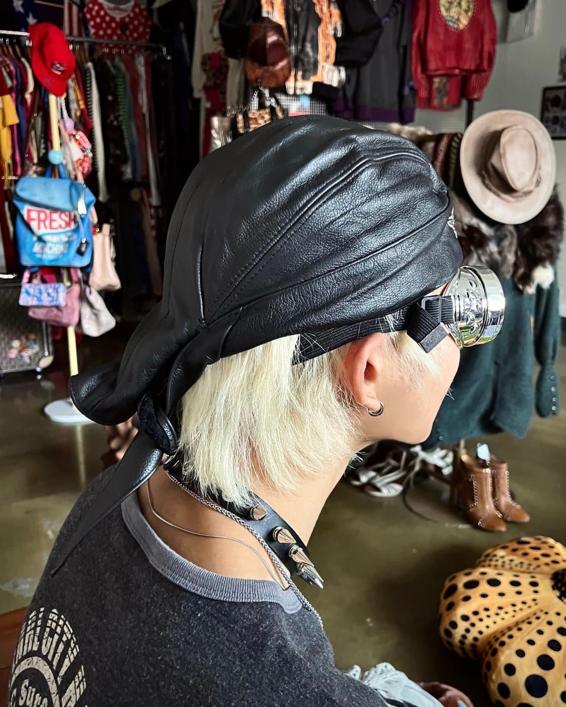 Harley Davidson Cowhide Leather Durag 상품이미지3