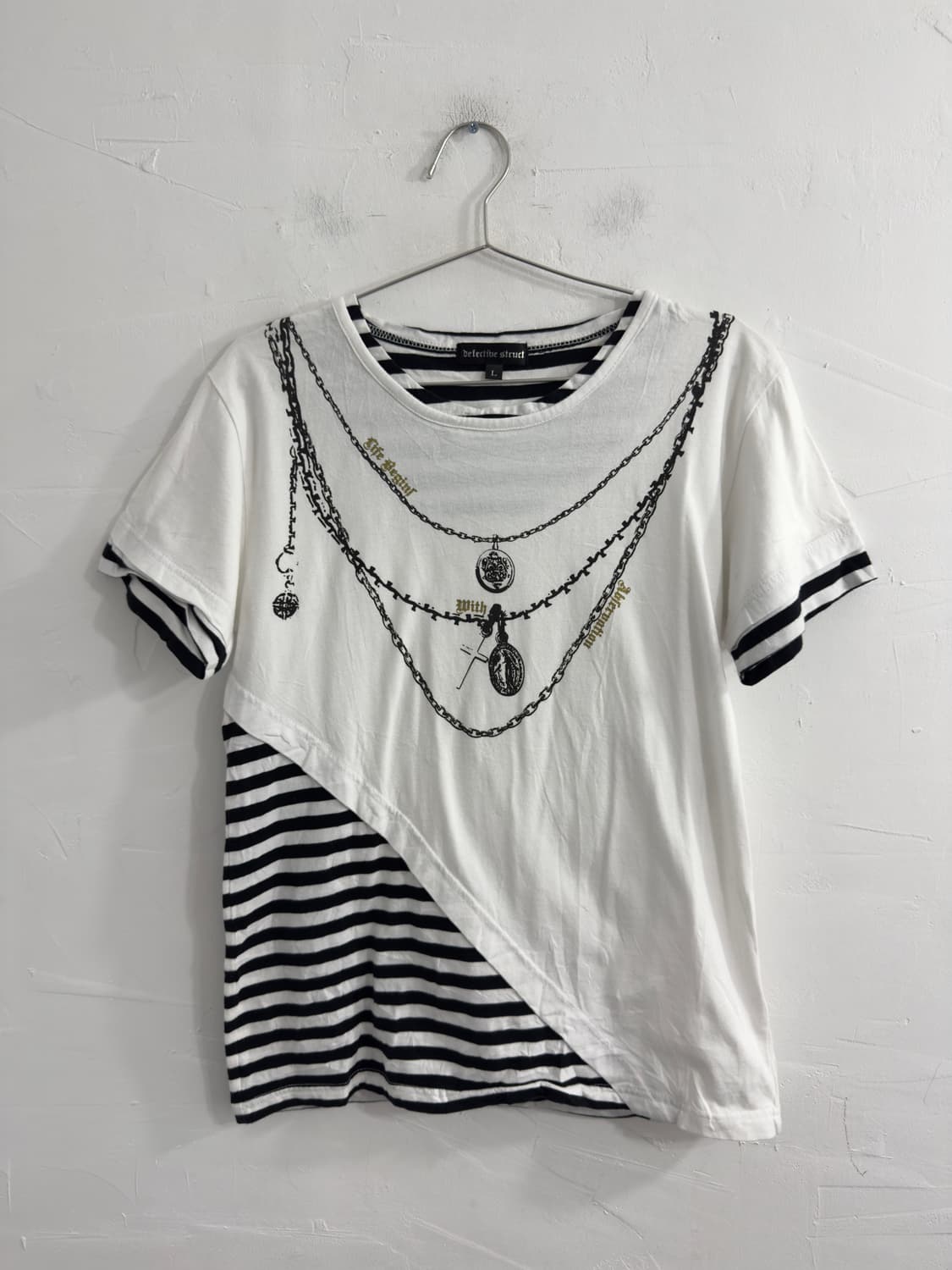punk stripe detail top 상품이미지1