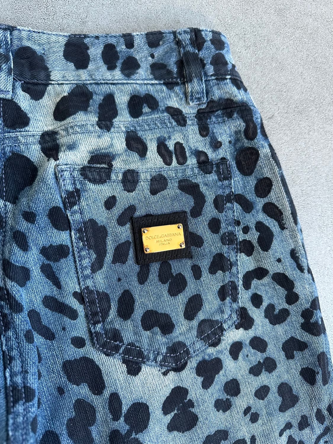 돌체앤가바나 블루 레오파드 데님팬츠 상품이미지5