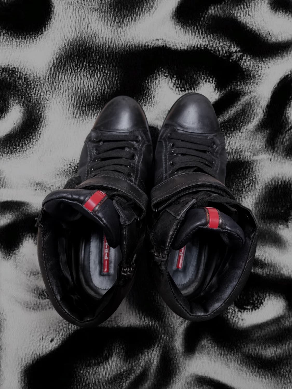 프라다스포츠 벨크로 집업 하이탑 스니커즈 36.5 상품이미지5