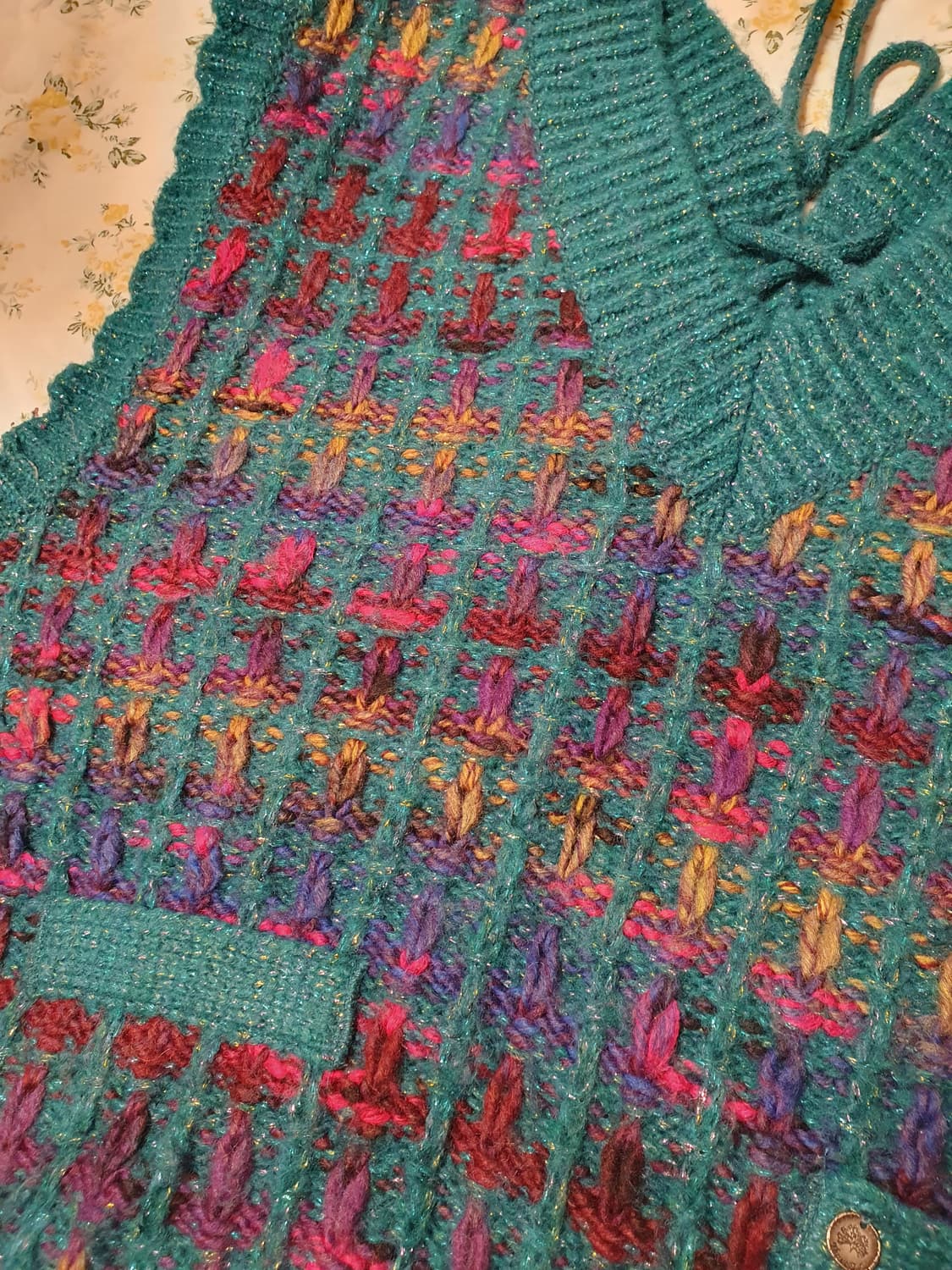 빈티지 색감 트위트 느낌 니트 베스트 상품이미지1