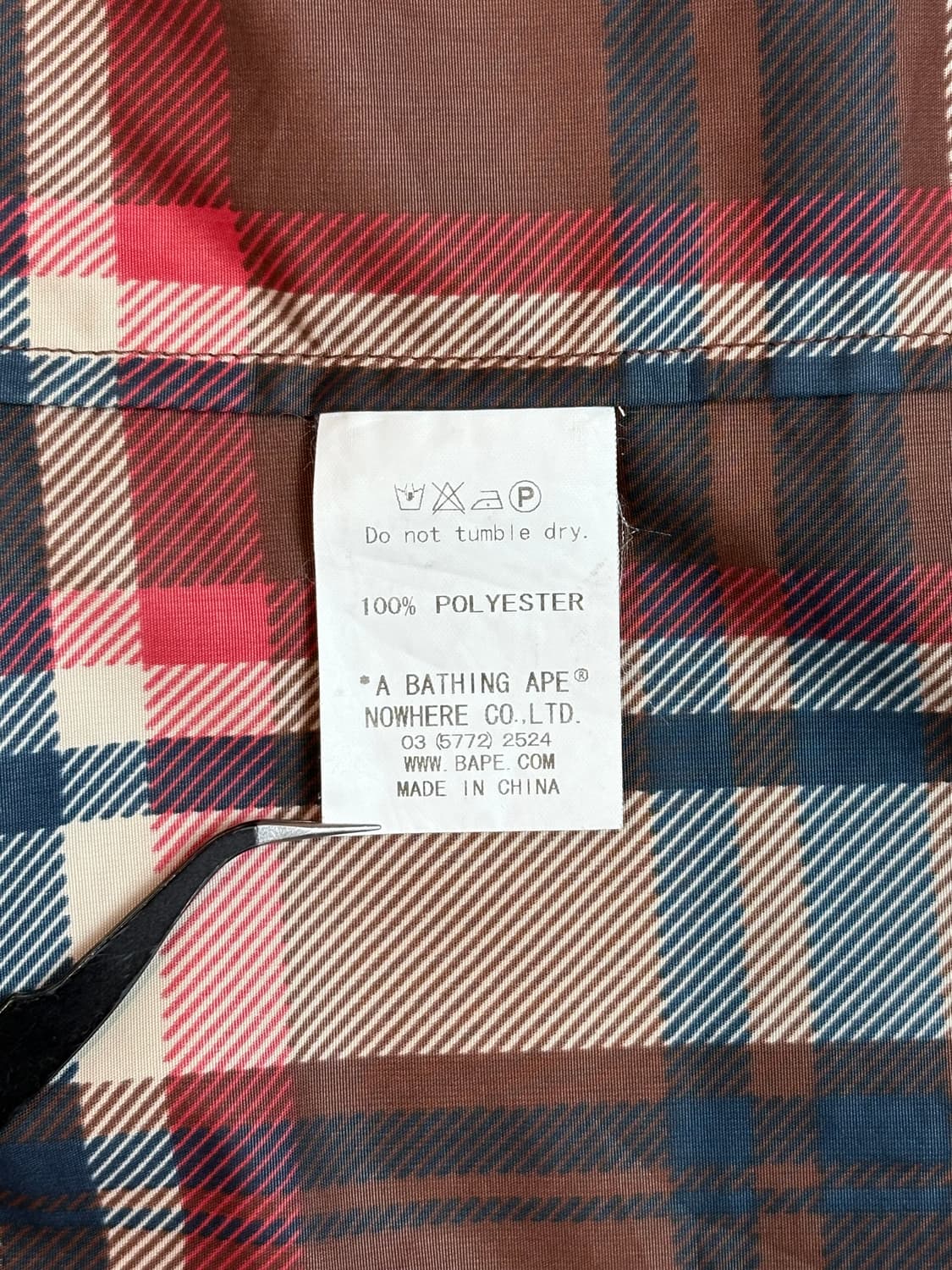 베이프 체크 후드 바람막이 상품이미지8