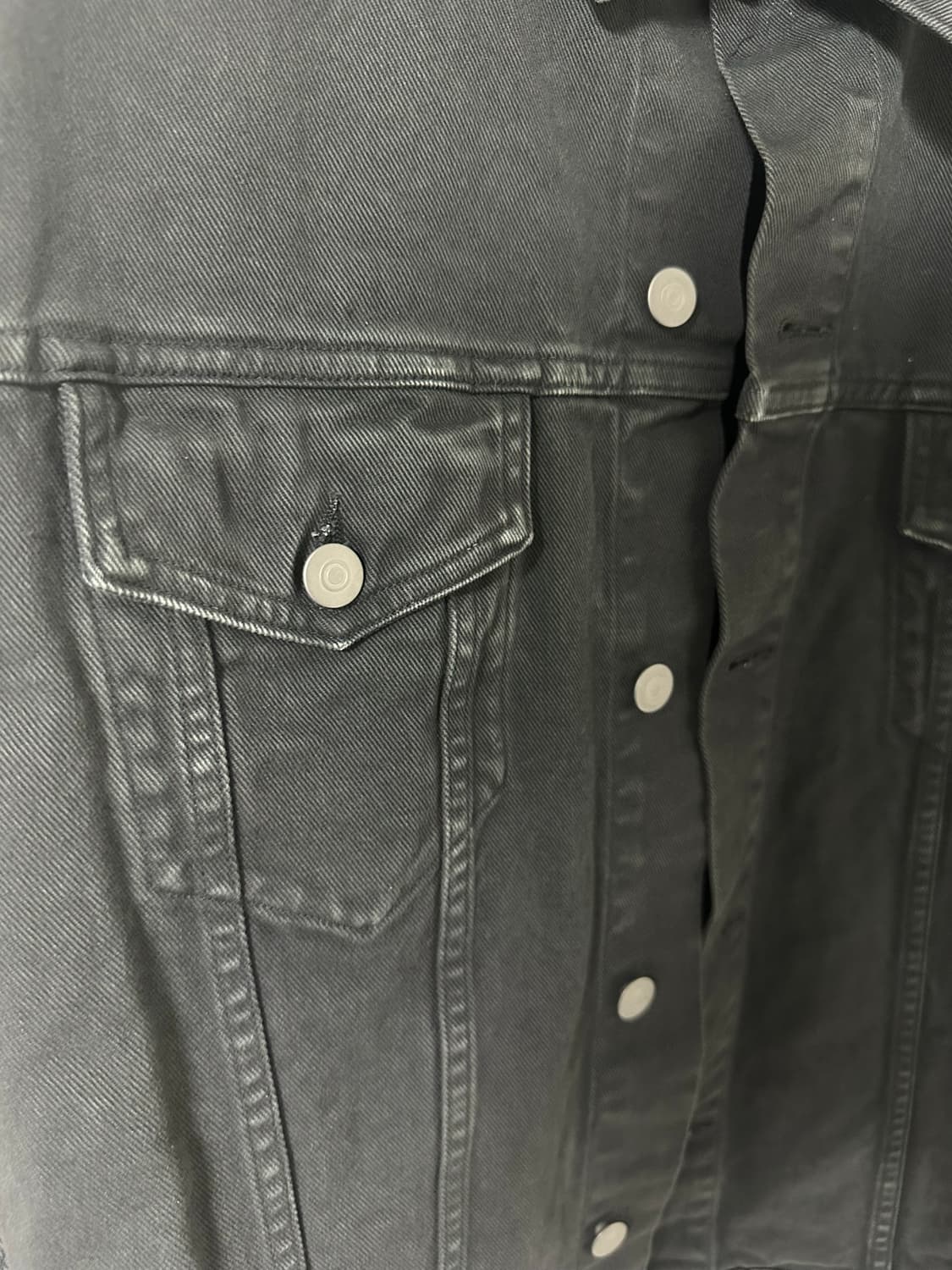 마르지엘라 백스티치 블랙 데님 트러커 자켓 흑청 트러커 20fw 상품이미지7