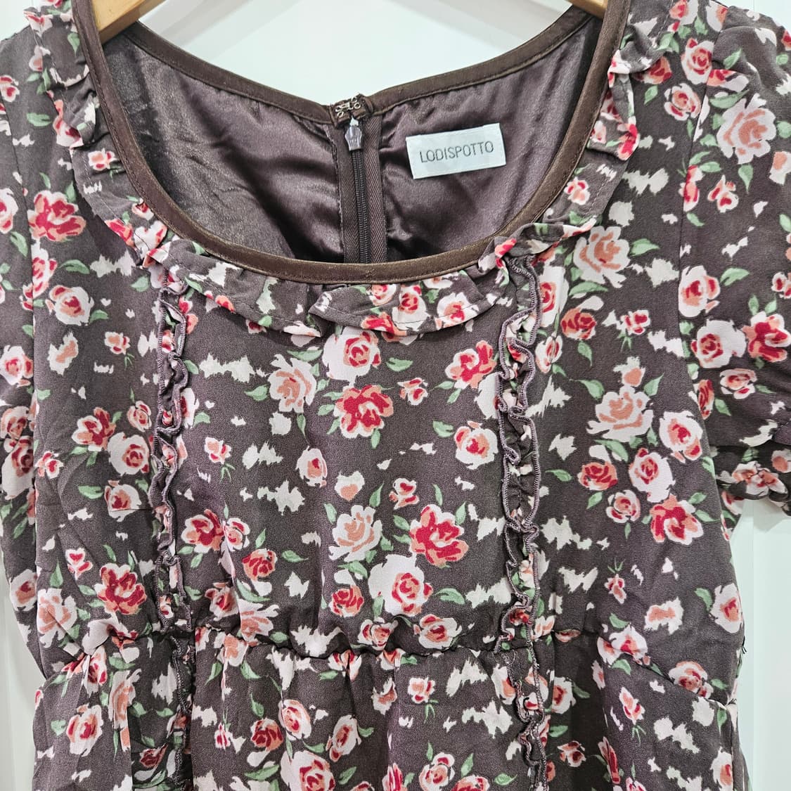 (LODISPOTTO 로디스포토)플라워 쉬폰 프릴 원피스 상품이미지2