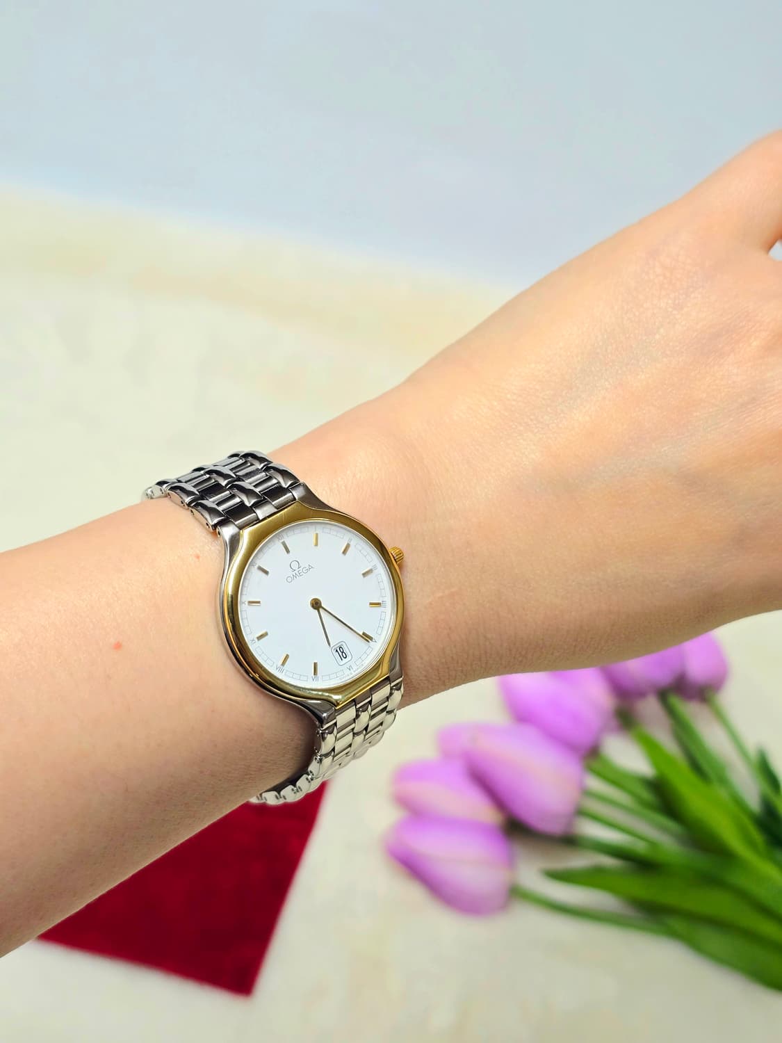 오메가드빌18k골드시계 31mm 남녀공용 정품 상품이미지2