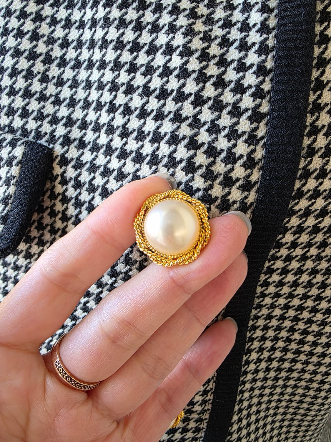 하운드투스 체크 금장 버튼 자켓 상품이미지3