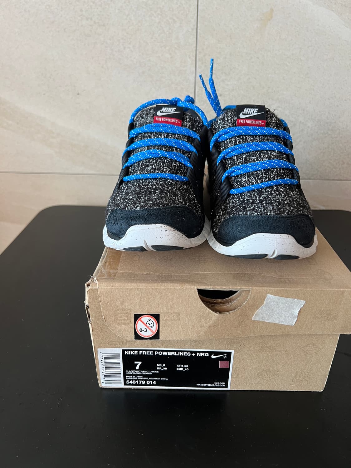 [250mm] 나이키 프리 파워라인+ NRG (블랙/화이트/블루) 상품이미지9