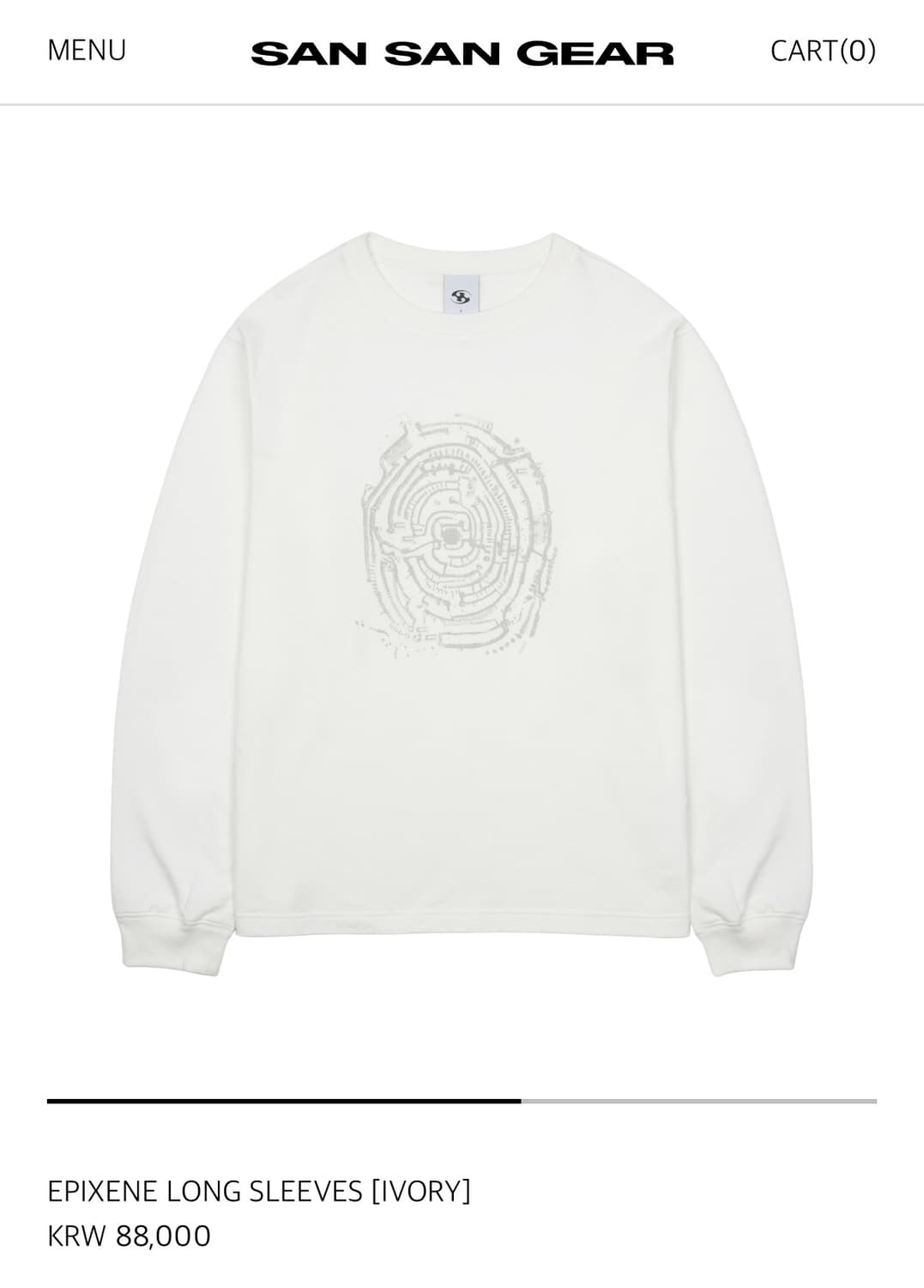 산산기어 에픽신 아이보리 3 롱슬리브 상품이미지1