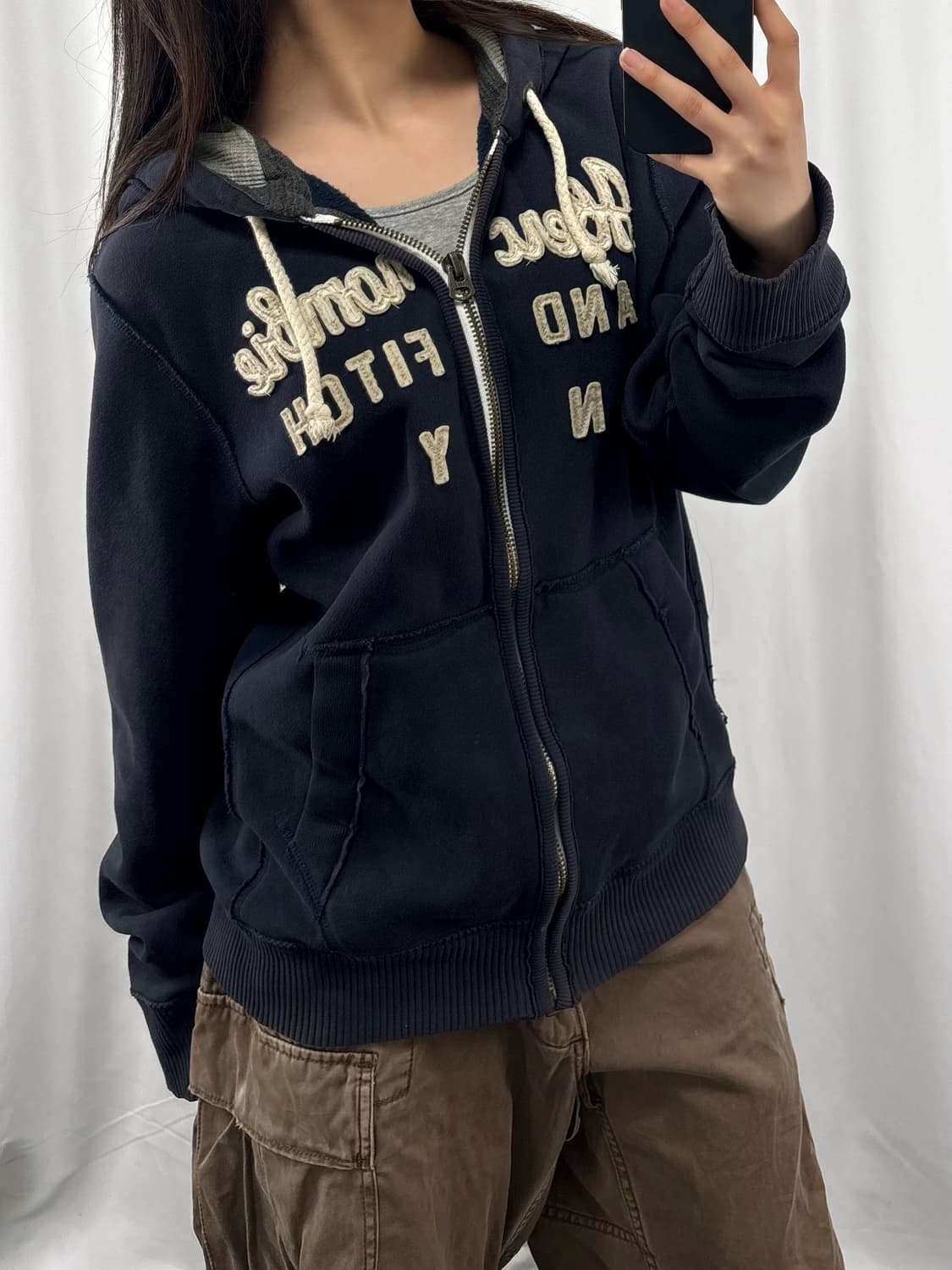 아베크롬비 네이비 후드집업 상품이미지2