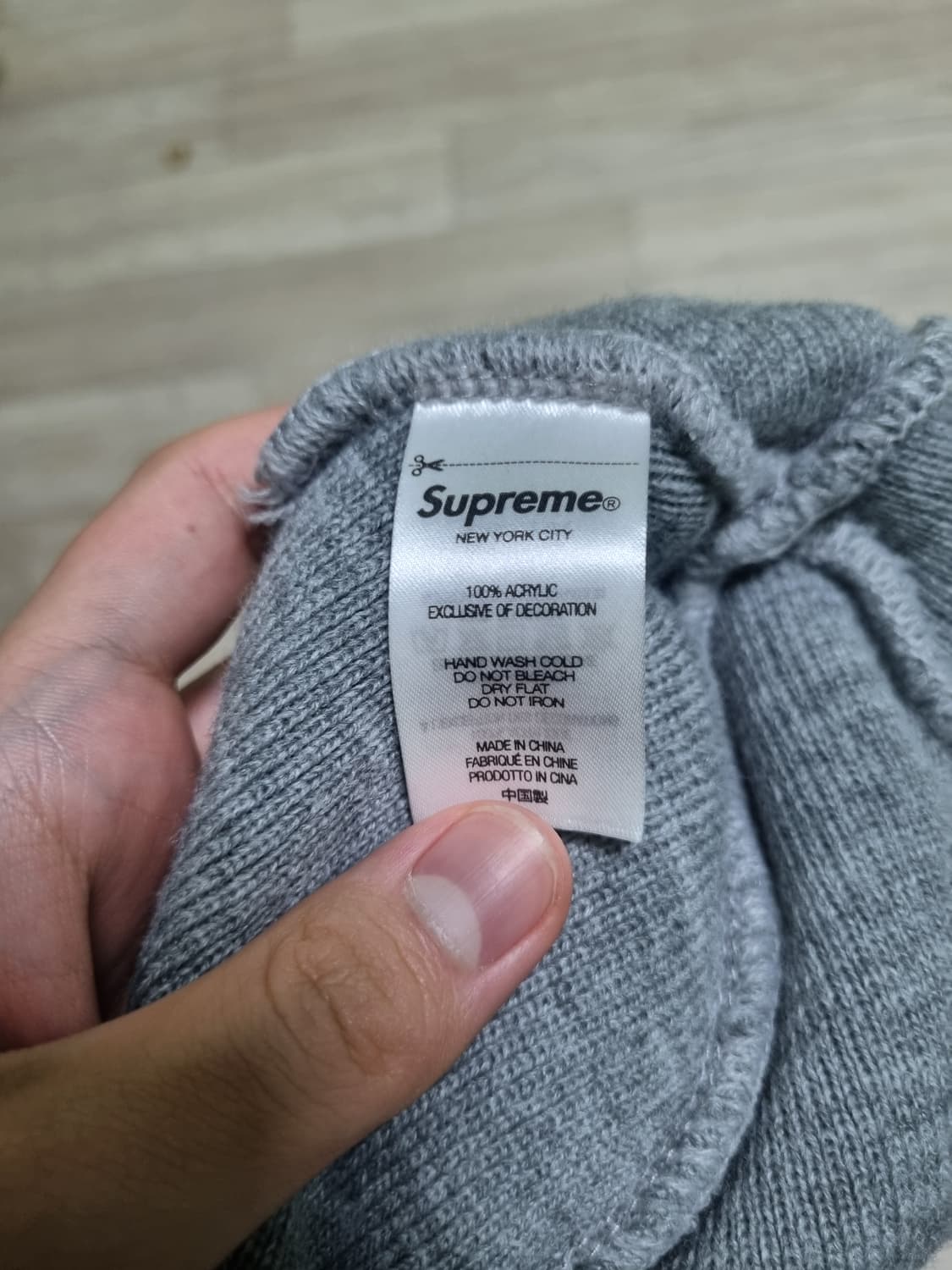 슈프림 스텐실 비니 헤더 그레이 상품이미지4