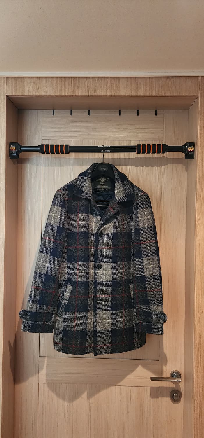 모옌 해리스트위드 체크 코트 상품이미지1