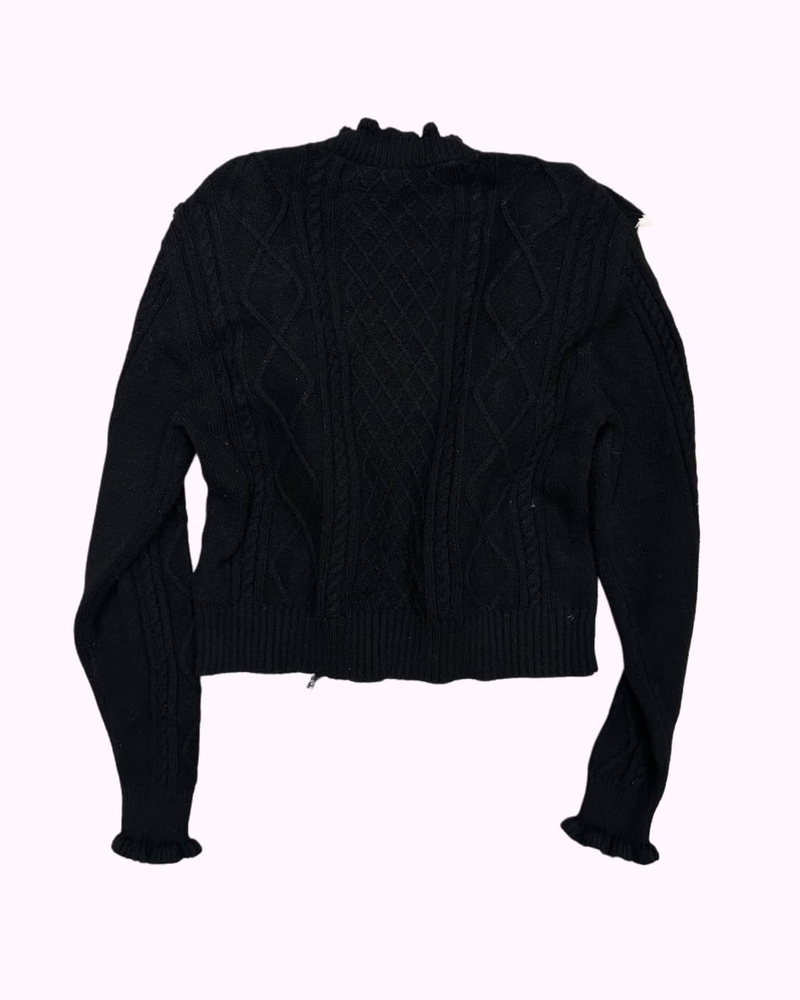 black ruffle detail knit 상품이미지4