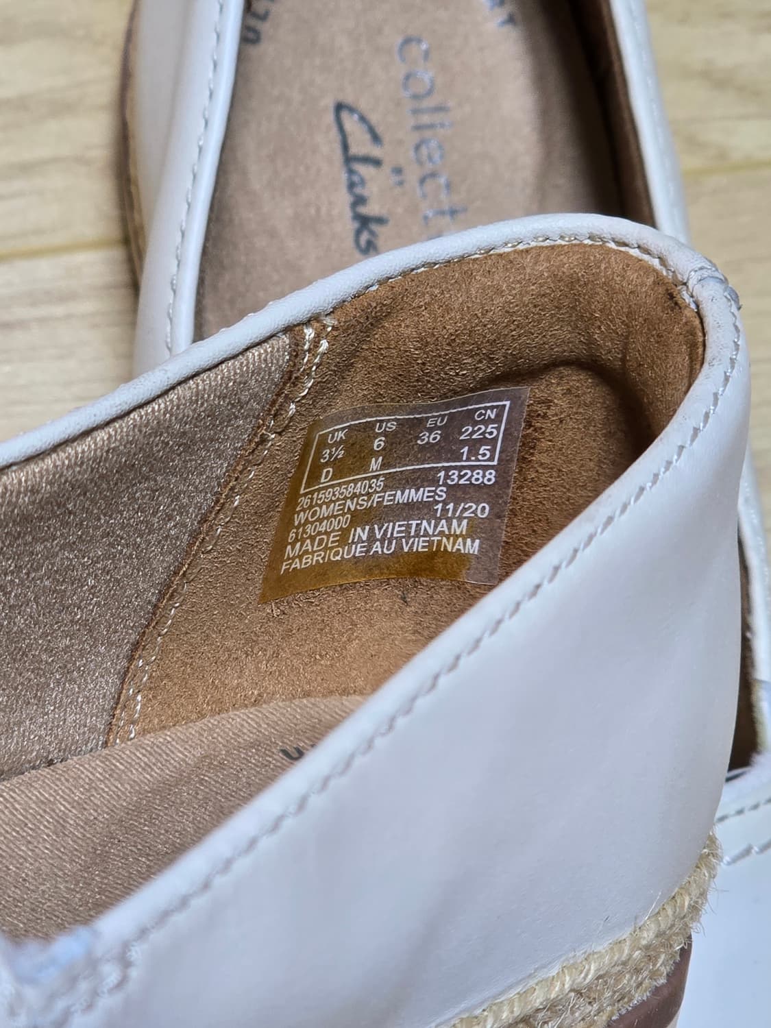 클락스 세레나 화이트 에스파듀 슈즈 225 상품이미지4