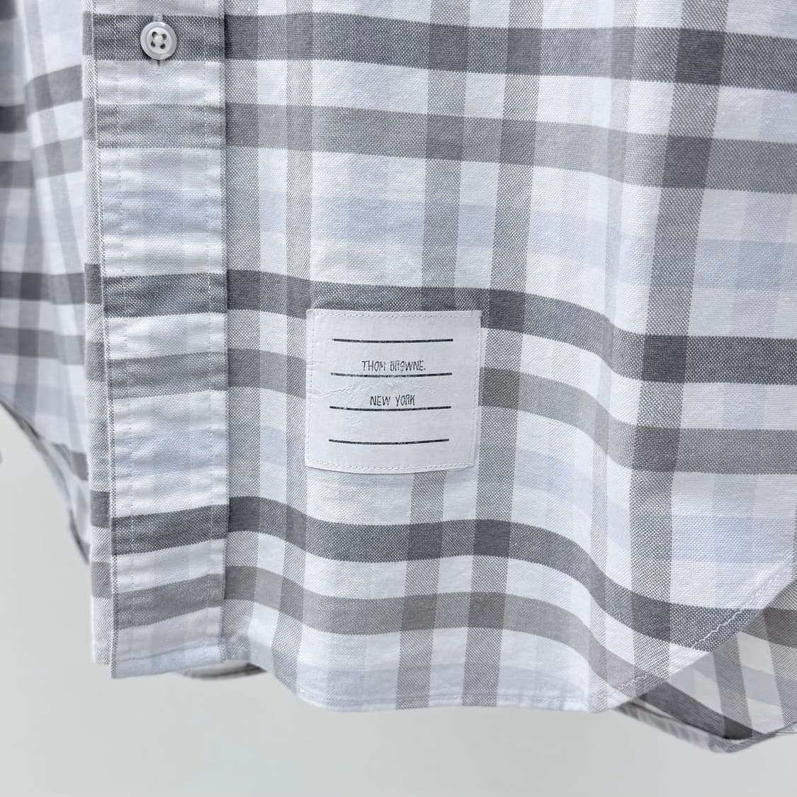 [S+급/3] 톰브라운 옥스포드 체크 셔츠 미디움 그레이 상품이미지6