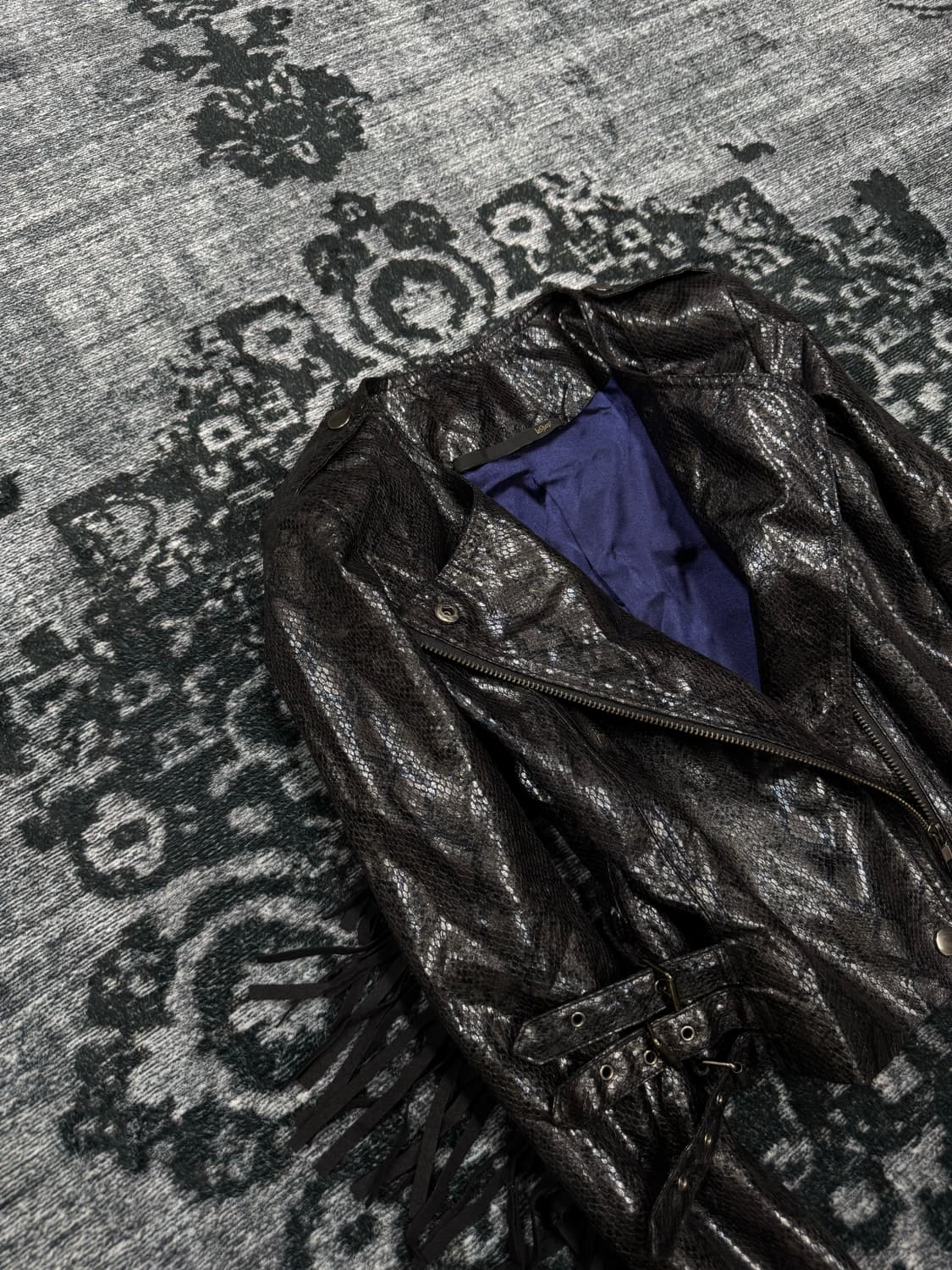 Unknwon hell python fringe fake leather  상품이미지3