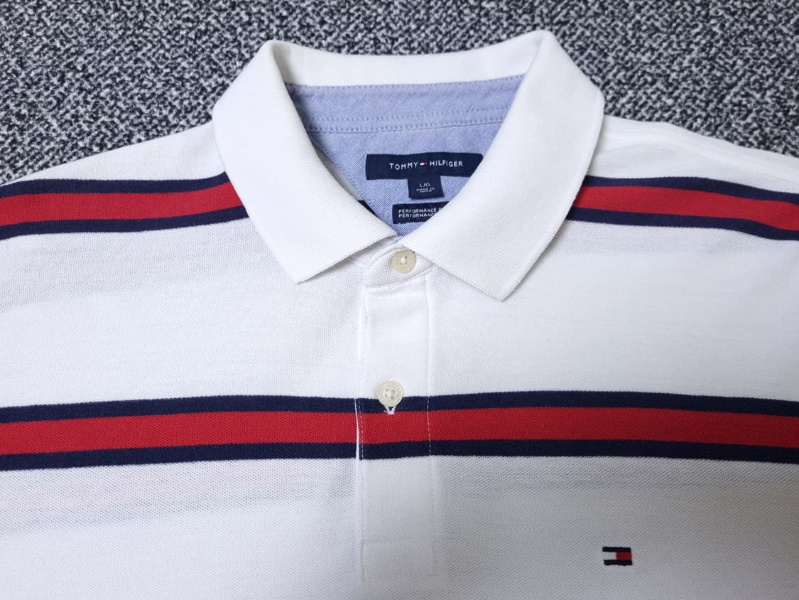 [무료배송][100-105]타미힐피거 남성용 피케 반팔티 카라티 상품이미지5