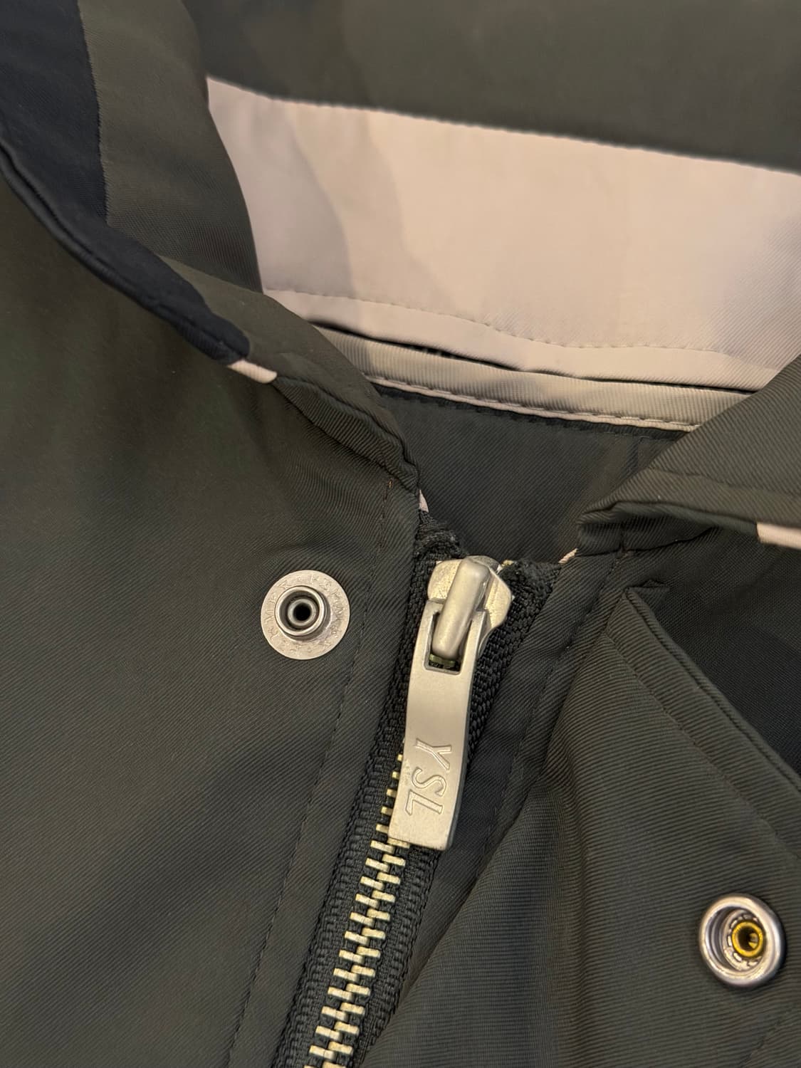 90s YSL 입생로랑 블루종 자켓 딥 올리브 그린 상품이미지3