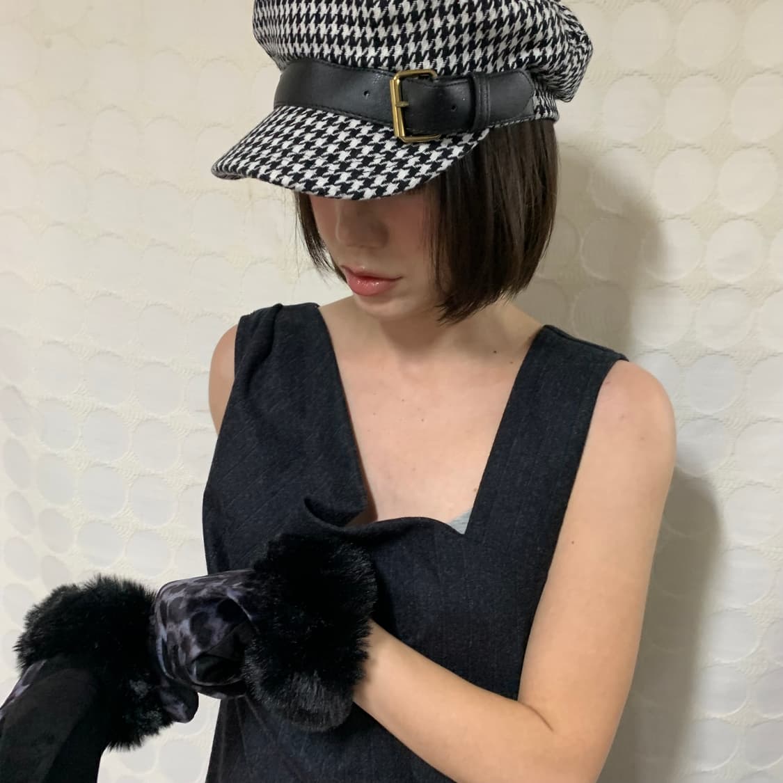 레오파드 벨벳 장갑 상품이미지3