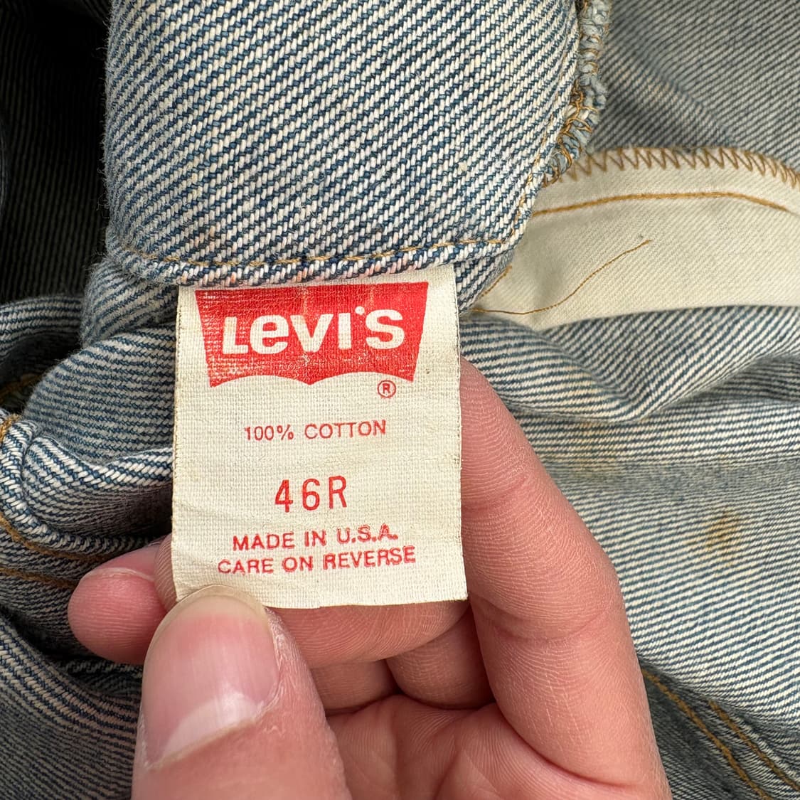 8~90s USA 리바이스 70506 패치 커스텀 데님 트러커 상품이미지9