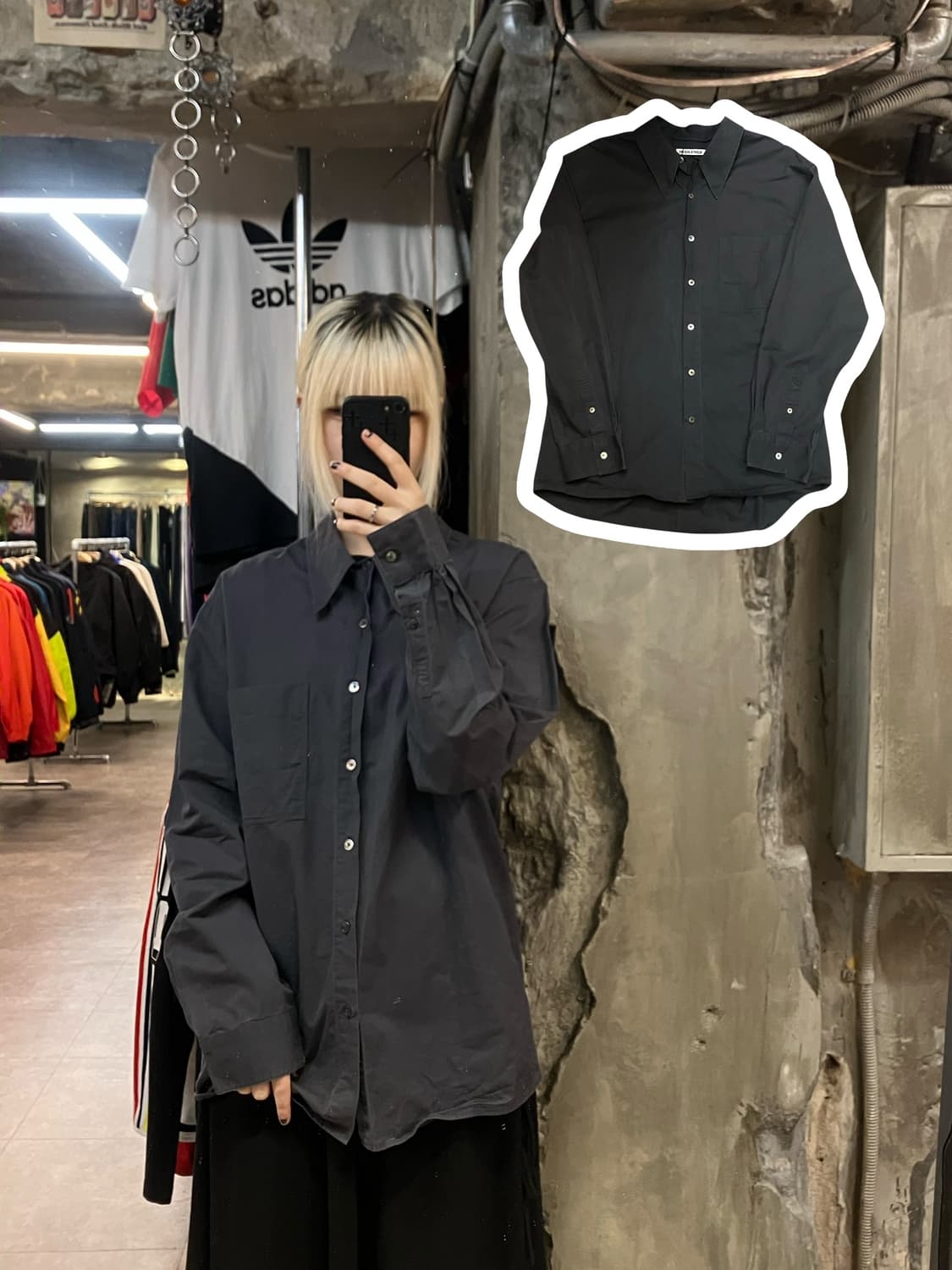 인사일런스 셔츠 차콜 M  #csz2001 상품이미지1