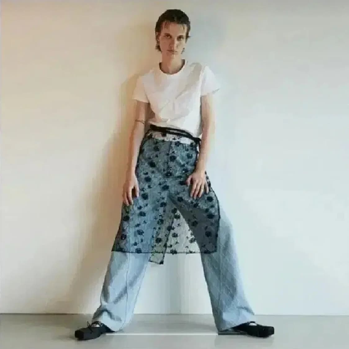 오데스 레이어드스커트 블랙 상품이미지1