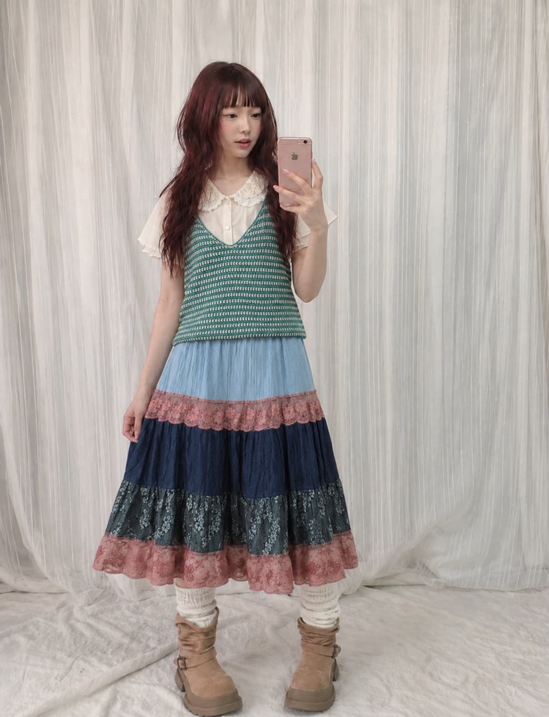 패치 스커트 코디 set 상품이미지1