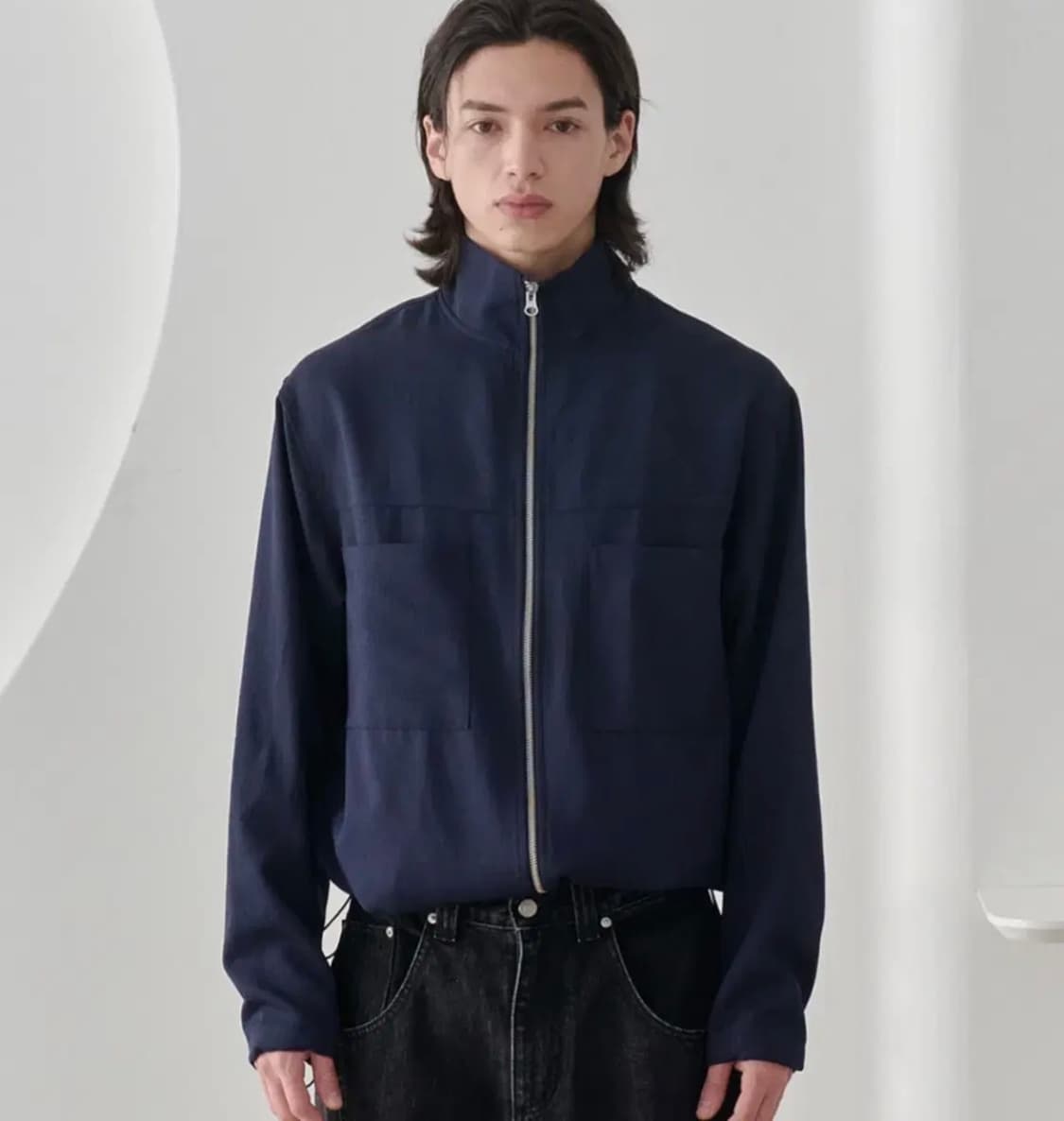 [2] 노운 셔링 집업 자켓(네이비) 상품이미지2