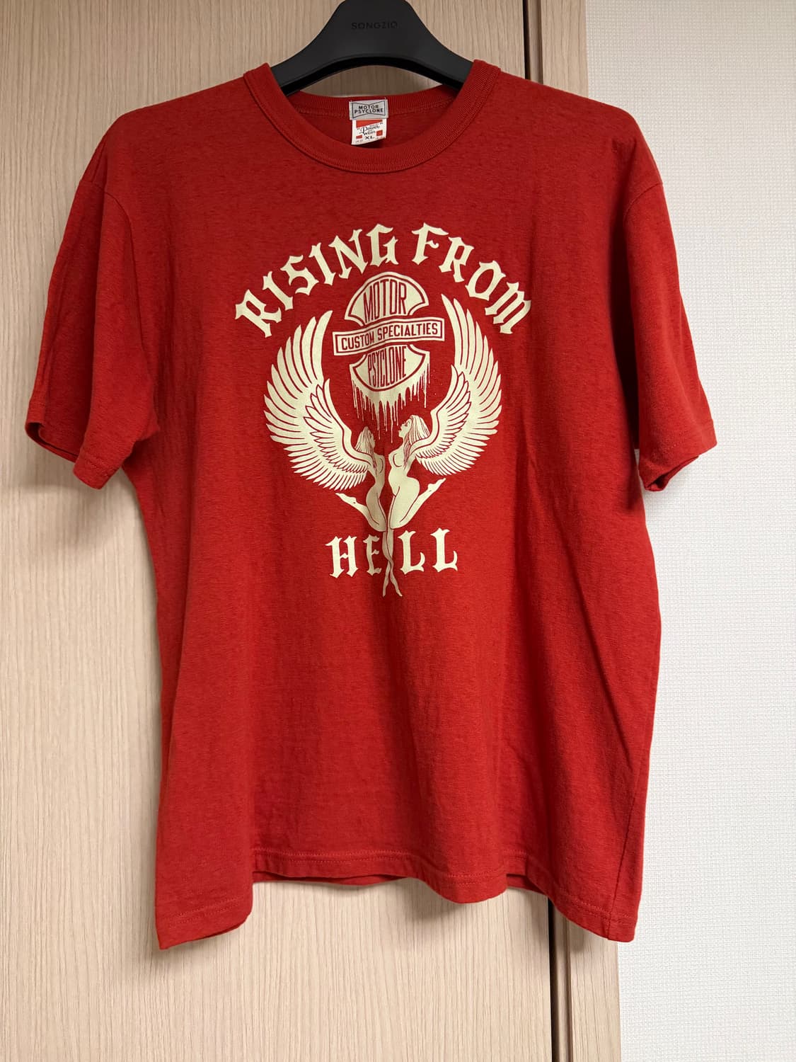 프리휠러스 / rising from hell 티셔츠 레드 / XL 상품이미지1