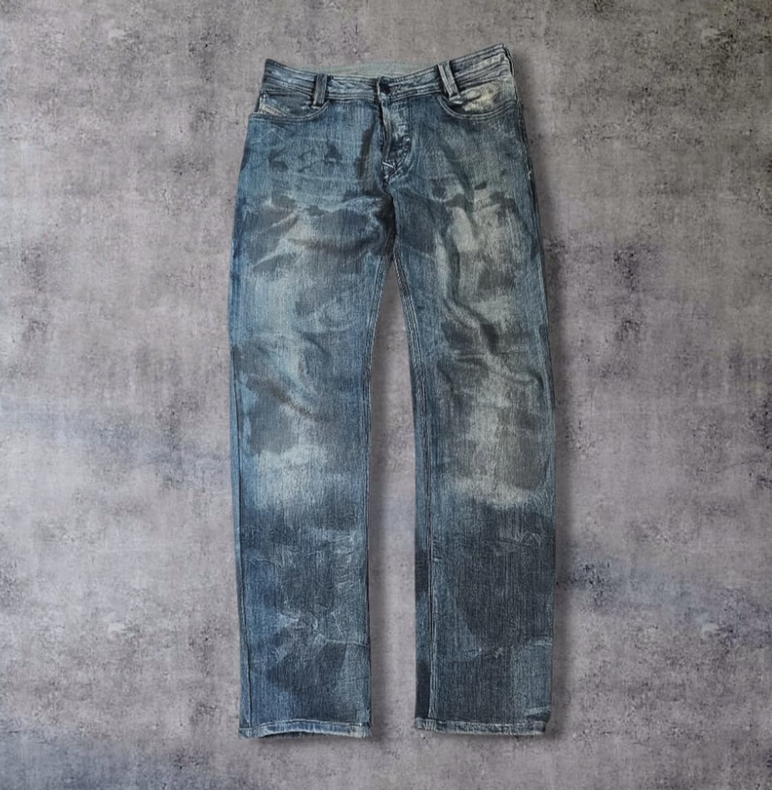 디젤 슬래머 61e 더티 워싱진 데님 청바지 블루 상품이미지1
