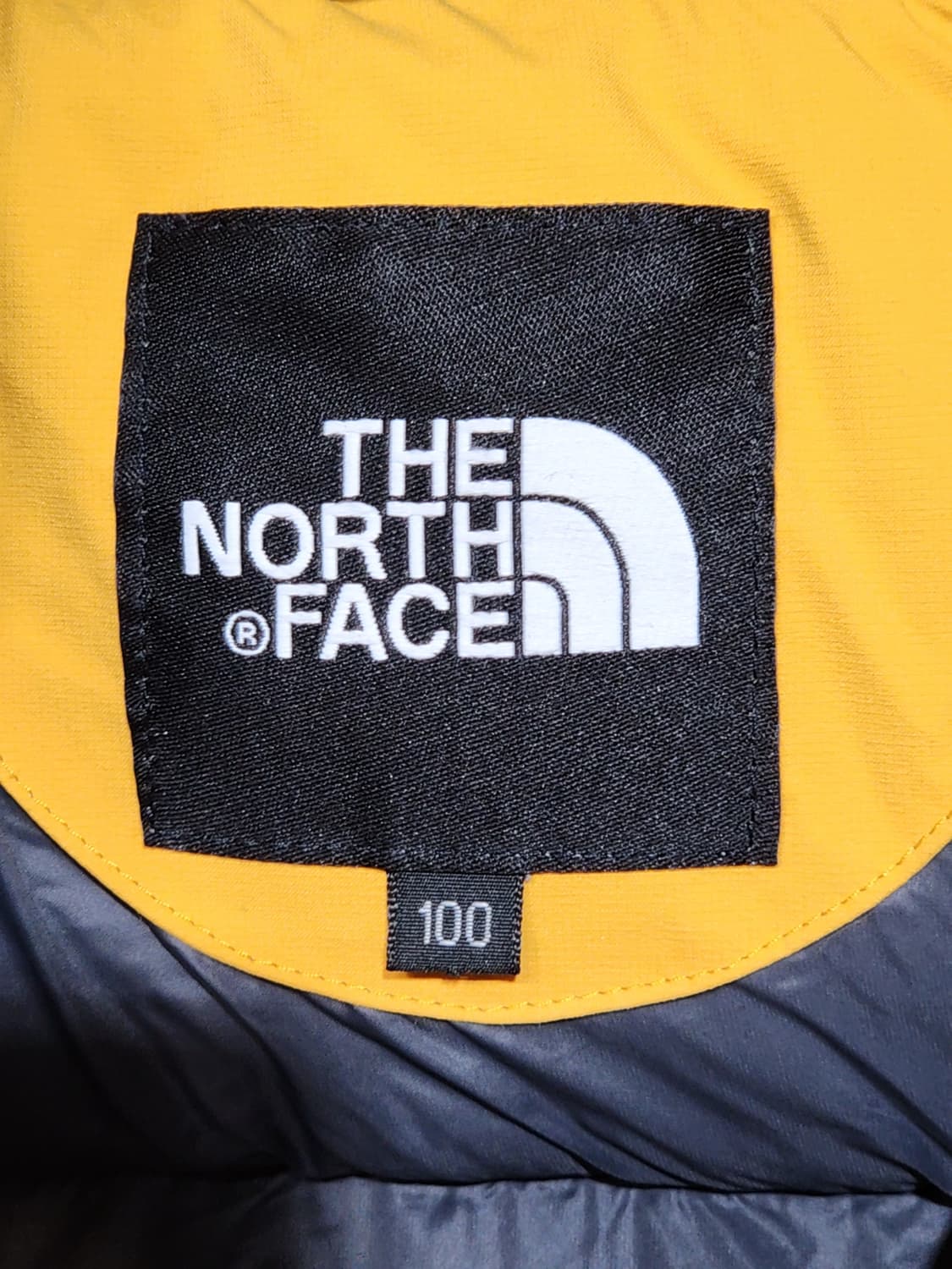(100) 노스페이스 구스다운 패딩점퍼 노랑 투톤 거위털 후드자켓  상품이미지3