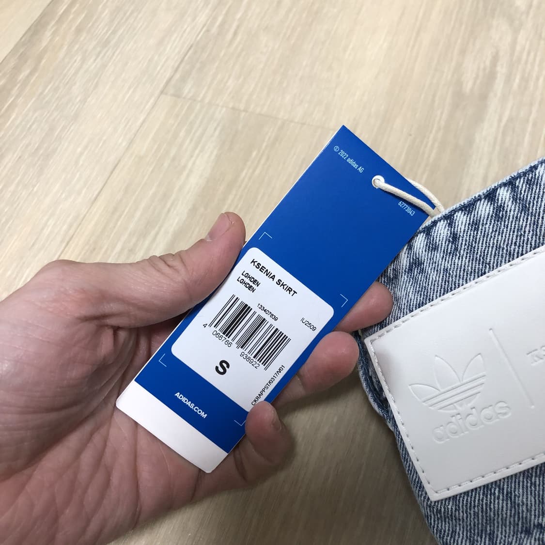 (S) 새상품 아디다스 X 크세니아 슈나이더 데님 미니스커트 상품이미지6