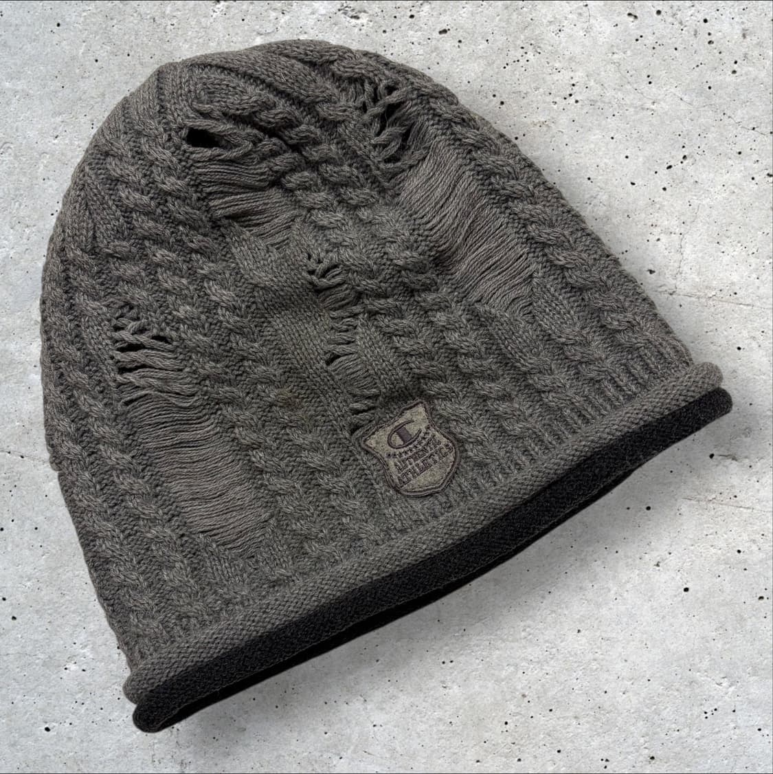 챔피온 데미지 그런지 니트 비니 그레이 상품이미지1