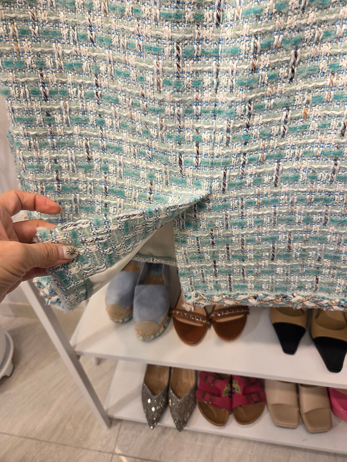 미샤 트위드 슬릿 스커트 상품이미지6