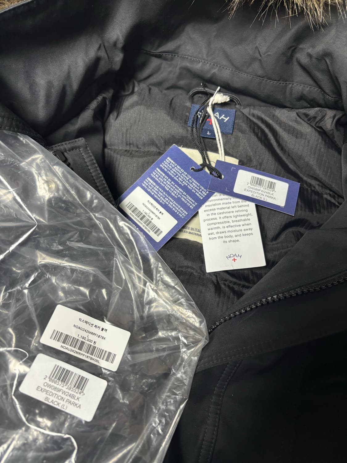 [L] 노아 캐시볼 익스페디션파카 블랙 24aw 상품이미지5