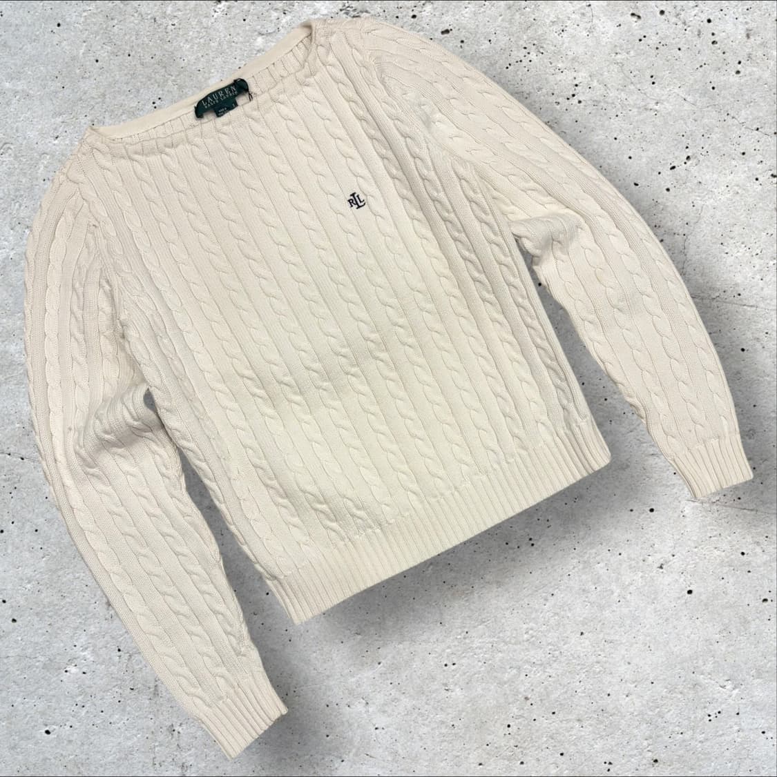[S] 폴로 로렌 랄프로렌 케이블 니트 아이보리 C535 상품이미지1